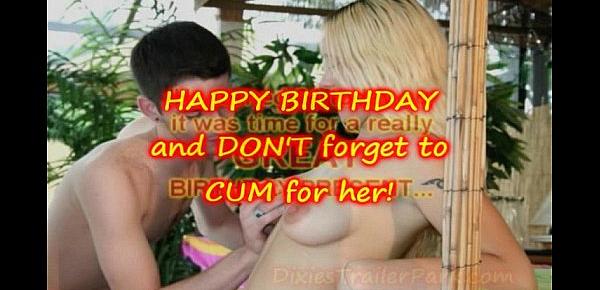  Teen PUSSY for his BIRTHDAy